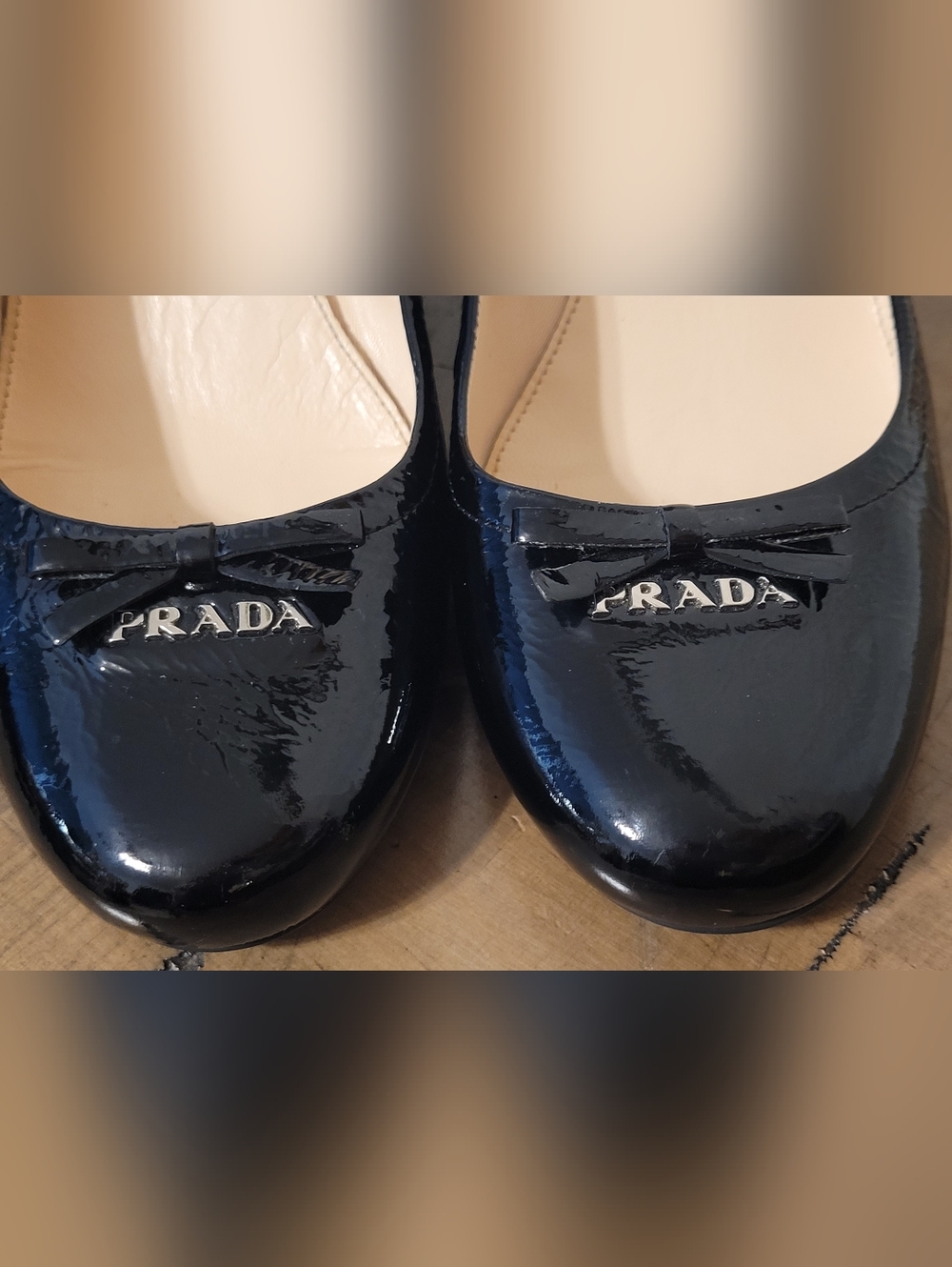 Prada Black Patent Leather Chuncky Heel s - Picture 5 of 12